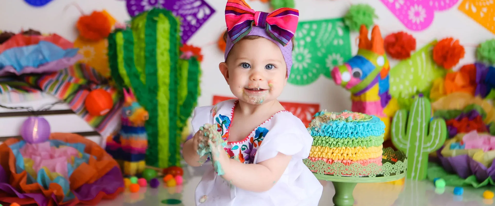 First birthday cake smash photography in the Fort Worth area